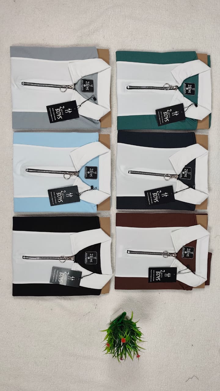 A Combo of 4 Striped Zipper Polo T Shirts Rs. 999 Only