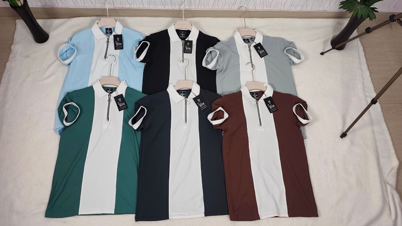 A Combo of 4 Striped Zipper Polo T Shirts Rs. 999 Only
